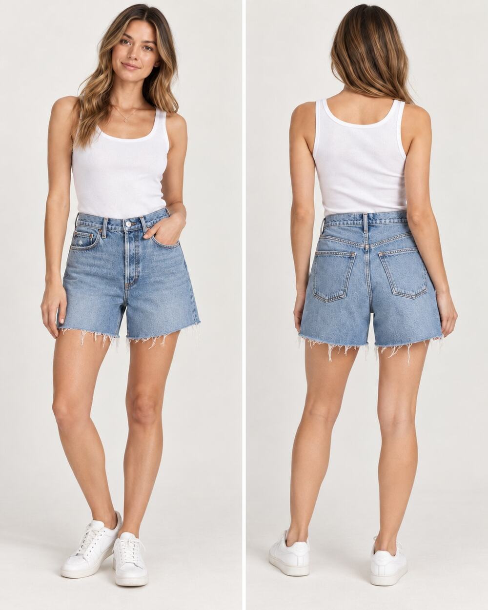 AGOLDE 90s Denim Shorts Women 24 Light Wash High Rise Raw Hem